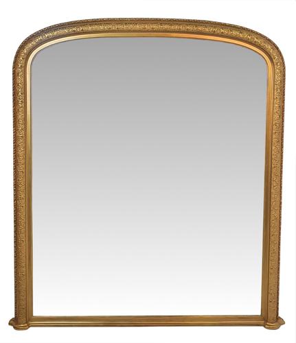 19th Century Gilt Large Size Overmantle Mirror (1 of 3) 19th Century Gilt Large Size Overmantle Mirror (1 of 3)