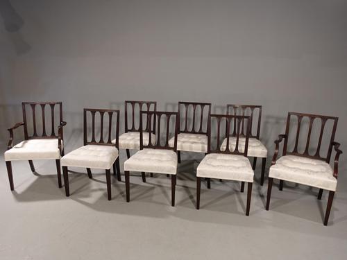 Handsome Set of 8 (6+2) George III Period Mahogany Framed Chairs (1 of 2) Handsome Set of 8 (6+2) George III Period Mahogany Framed Chairs (1 of 2)