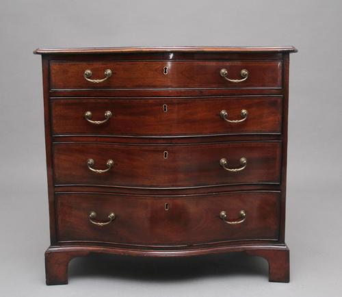 18th Century mahogany serpentine chest of drawers (1 of 9)