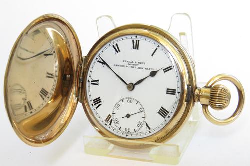 1920s Record Full Hunter Pocket Watch Originally Retailed by Kendal & Dent London (1 of 6)