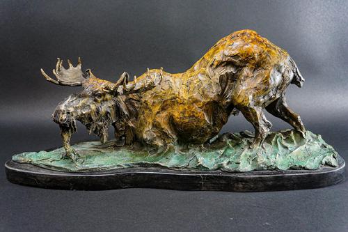 20th Century Bronze Elk (1 of 6)