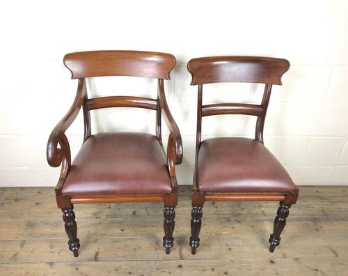 Two Georgian Mahogany Bar Back Chairs (1 of 10)