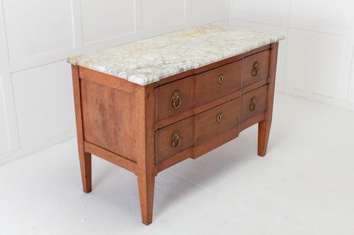 18th Century French Walnut Chest of Drawers with Marble Top (1 of 7) 18th Century French Walnut Chest of Drawers with Marble Top (1 of 7)
