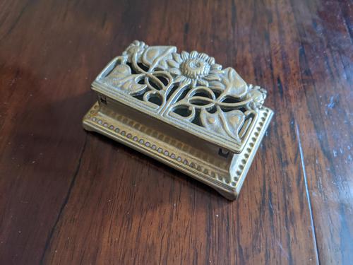 Art Nouveau Brass Stamp Tidy (1 of 4) Art Nouveau Brass Stamp Tidy (1 of 4)