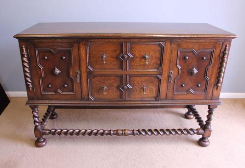 Edwardian Antique Oak Jacobean Style Sideboard Dresser Base (1 of 16)