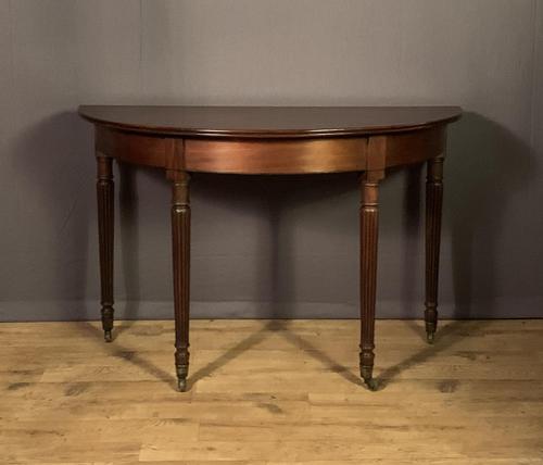 Regency mahogany Demi lune console table (1 of 8)