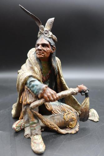 Beautifully Modelled Early 20th Century Bronze of a Medicine Man by Carl Kauba (1 of 4) Beautifully Modelled Early 20th Century Bronze of a Medicine Man by Carl Kauba (1 of 4)