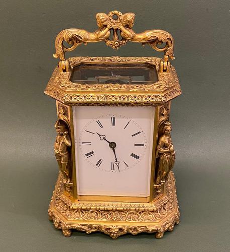 Rare French Mid 19th Century ‘Caryatid’ Cased Carriage Clock – Lucien Paris (1 of 6)