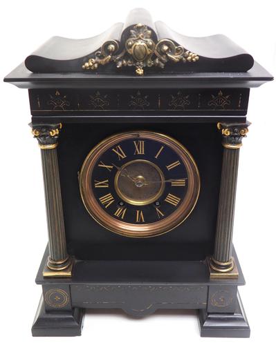 Amazing French Slate 8 Day Striking Heavy Quality Mantle Clock (1 of 12)