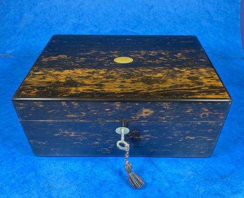 Victorian Coromandel Box with Mother of Pearl Escutcheons (1 of 14)