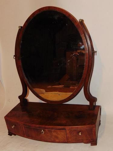 Sheraton mahogany toilet mirror (1 of 6)