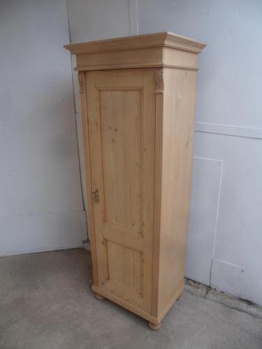 Lovely Antique Pine 1 Door Multi Functional / Hall Cupboard to wax / paint (1 of 9)