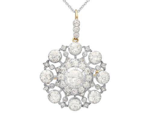6.10ct Diamond & 9ct Yellow Gold Brooch / Pendant - Antique Victorian (1 of 15) 6.10ct Diamond & 9ct Yellow Gold Brooch / Pendant - Antique Victorian (1 of 15)