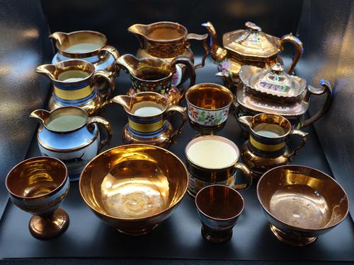 Attractive Private Collection of 15 pieces of 19th Century Copper Lustre (1 of 2) Attractive Private Collection of 15 pieces of 19th Century Copper Lustre (1 of 2)