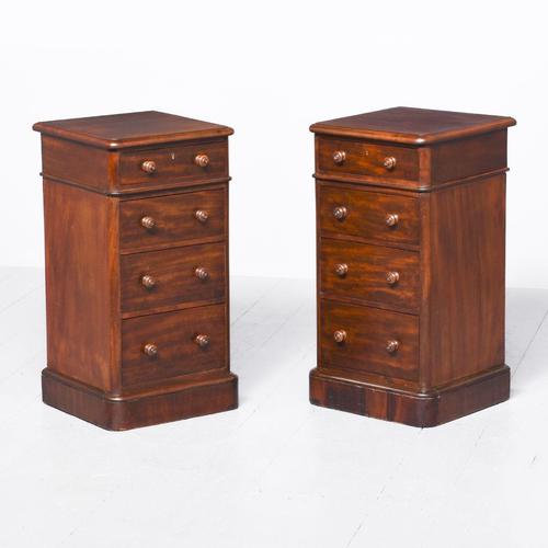 Pair of Victorian Spanish Mahogany Bedside Lockers / Chests (1 of 6)