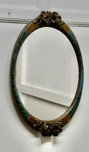 Large Mirror in Oval Ormolu Frame (1 of 6)