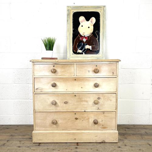 Antique Pine Chest of Drawers on Plinth Base (1 of 9)