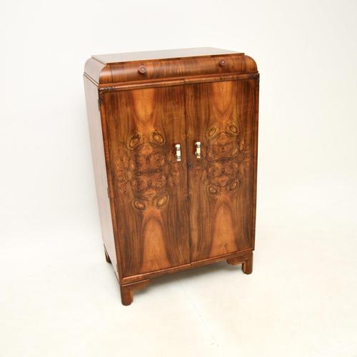 Art Deco Figured Walnut Compactum Chest of Drawers (1 of 11)