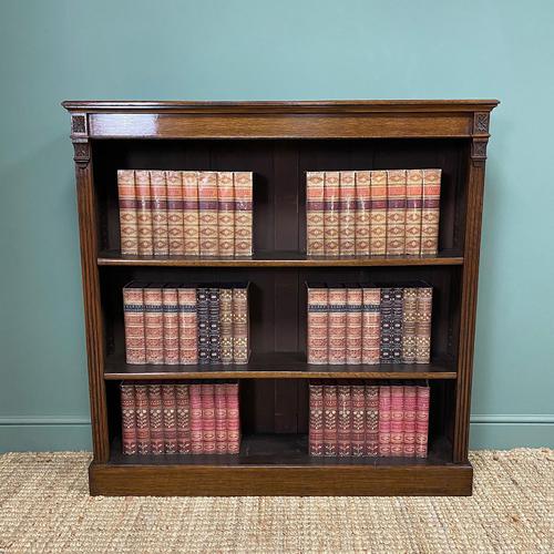 Quality Arts & Crafts Victorian Oak Large Open Bookcase (1 of 6)