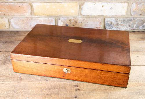 Large Flamed Mahogany Collectors Box 1880 (1 of 8) Large Flamed Mahogany Collectors Box 1880 (1 of 8)