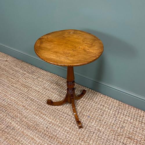 Georgian Country House  Elm Antique Tripod Table (1 of 6)