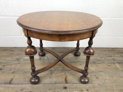 Early 20th Century Antique Oak Circular Occasional Table (1 of 6)