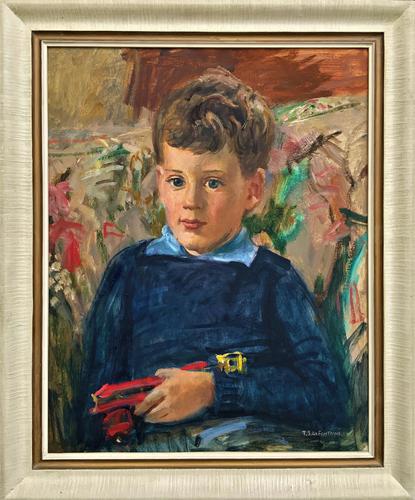 'Boy with Toy' Thomas Sherwood La Fontaine Superb Oil Portrait Painting (1 of 13) 'Boy with Toy' Thomas Sherwood La Fontaine Superb Oil Portrait Painting (1 of 13)