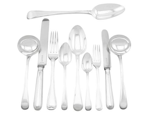 Sterling Silver Canteen of Cutlery for Ten Persons - Antique (1 of 18) Sterling Silver Canteen of Cutlery for Ten Persons - Antique (1 of 18)