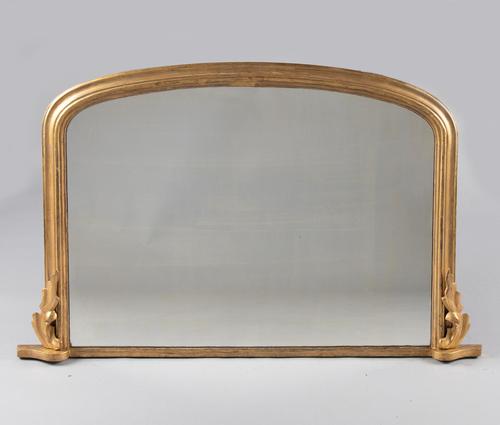 Large English Victorian Gilt Archtop Overmantle Mirror (1 of 6) Large English Victorian Gilt Archtop Overmantle Mirror (1 of 6)