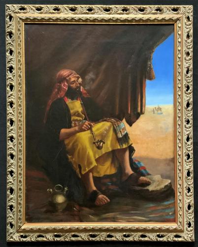 Beautiful Original 19thc Portrait Oil Painting of Smoking Arabian Gentleman (1 of 13) Beautiful Original 19thc Portrait Oil Painting of Smoking Arabian Gentleman (1 of 13)