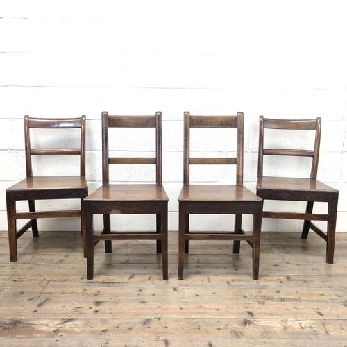 Four 19th Century Oak Back Bar Chairs (1 of 10) Four 19th Century Oak Back Bar Chairs (1 of 10)