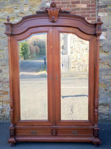 Large Antique French Walnut Armoire / Wardrobe (1 of 14)