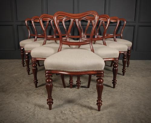 Set of 10 Kidney Back Mahogany Dining Chairs (1 of 17) Set of 10 Kidney Back Mahogany Dining Chairs (1 of 17)