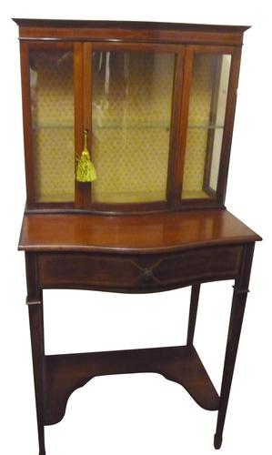 Edwardian Inlaid Mahogany Bow Front China Cabinet c.1905 (1 of 1) Edwardian Inlaid Mahogany Bow Front China Cabinet c.1905 (1 of 1)