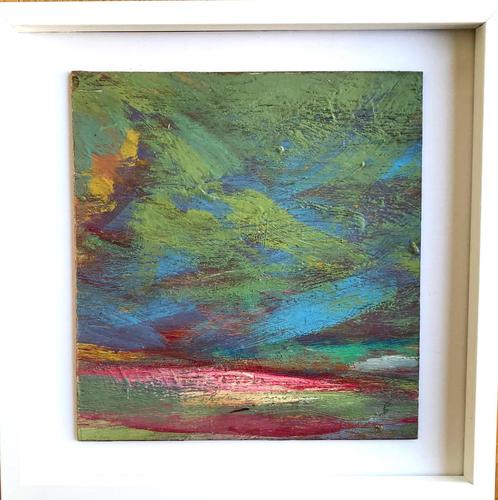 Original Abstract Oil on Board 'Santorini' by Frank Beanland 1936-2019. Initialled. c.1970. Provenance; Purchased Directly from Frank in His Studio (1 of 3) Original Abstract Oil on Board 'Santorini' by Frank Beanland 1936-2019. Initialled. c.1970. Provenance; Purchased Directly from Frank in His Studio (1 of 3)