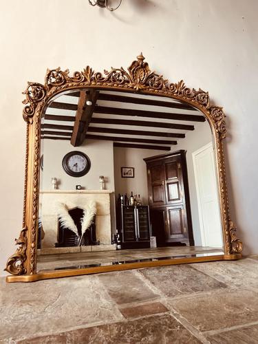 Antique Gold Mirror / Gilt Mirror / Large Mirror (1 of 9)