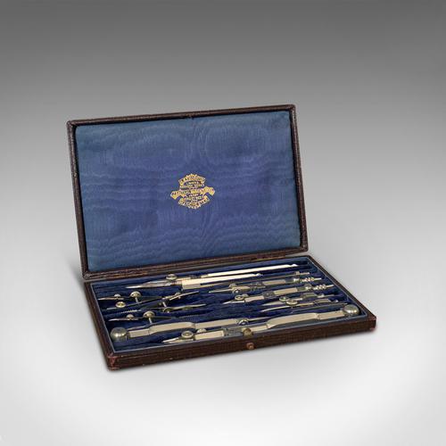 Antique Cartographer's Set, English, Architect, Draughtsman, AG Thornton c.1920 (1 of 10)