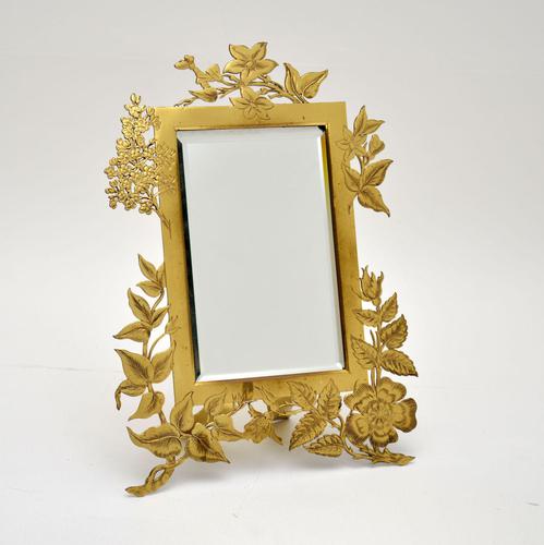 Antique Art Nouveau Brass Table Top Mirror / Picture Frame (1 of 7) Antique Art Nouveau Brass Table Top Mirror / Picture Frame (1 of 7)