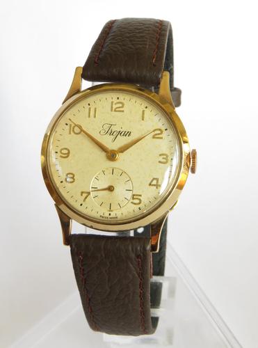 Mid-size 9ct Gold Trojan Wrist Watch, 1958 (1 of 5)