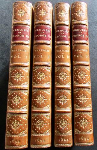 1894 Memoirs of The Reign of George The Third by Horace Walpole Limited Edition Set,  4 Volumes (1 of 4)