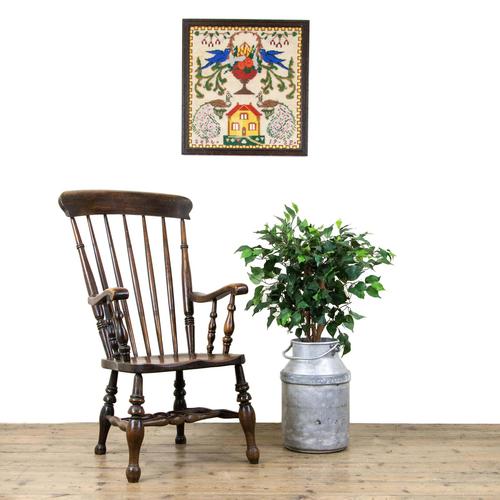 Antique Ash & Elm Spindle Back Windsor Armchair (1 of 7)