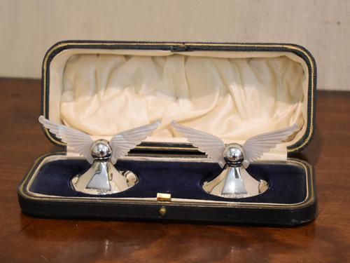 Unusual Pair of Winged Silver Knife Rests (1 of 5) Unusual Pair of Winged Silver Knife Rests (1 of 5)