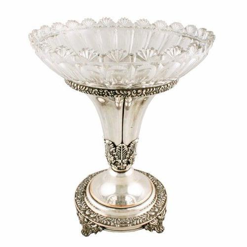 Sheffield Plate Cut Glass Centrepiece (1 of 8) Sheffield Plate Cut Glass Centrepiece (1 of 8)
