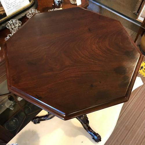 Lovely Quality Octagonal Mahogany Tripod Table (1 of 8)