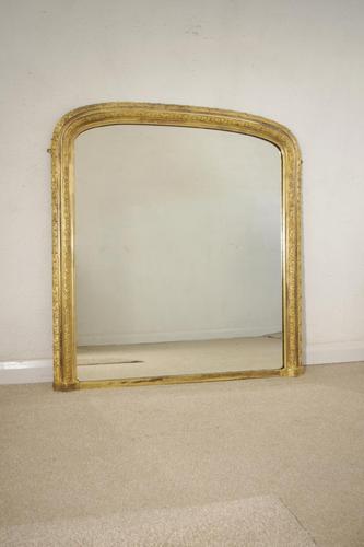 Victorian Gilt Arch Top  Overmantle Mirror (1 of 9)