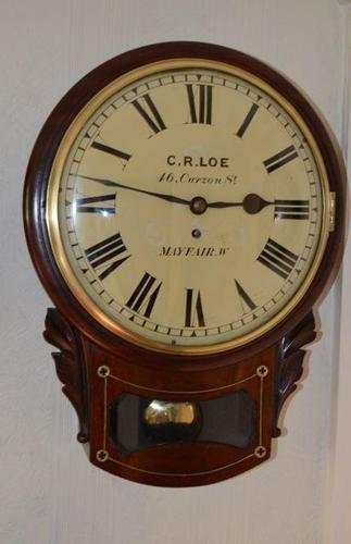 C R Loe Mayfair London Fusee Wall Clock (1 of 7) C R Loe Mayfair London Fusee Wall Clock (1 of 7)
