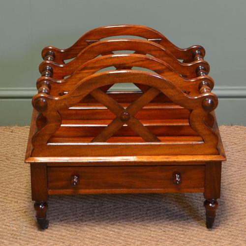 Elegant Victorian Mahogany Antique Canterbury (1 of 8) Elegant Victorian Mahogany Antique Canterbury (1 of 8)