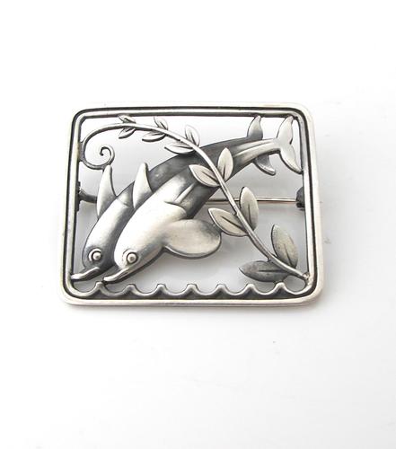 Beautiful Georg Jensen Vintage Silver Arno Malinowski Dolphin Design Brooch c.1930 (1 of 3) Beautiful Georg Jensen Vintage Silver Arno Malinowski Dolphin Design Brooch c.1930 (1 of 3)