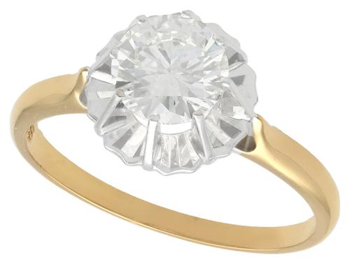1.18ct Diamond & 18ct Yellow Gold Solitaire Ring c.1930 (1 of 9) 1.18ct Diamond & 18ct Yellow Gold Solitaire Ring c.1930 (1 of 9)