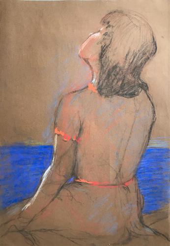 Original pastel 'The sun bather' by Dennis Gilbert NEAC. B.1922. From a studio collection (1 of 2) Original pastel 'The sun bather' by Dennis Gilbert NEAC. B.1922. From a studio collection (1 of 2)